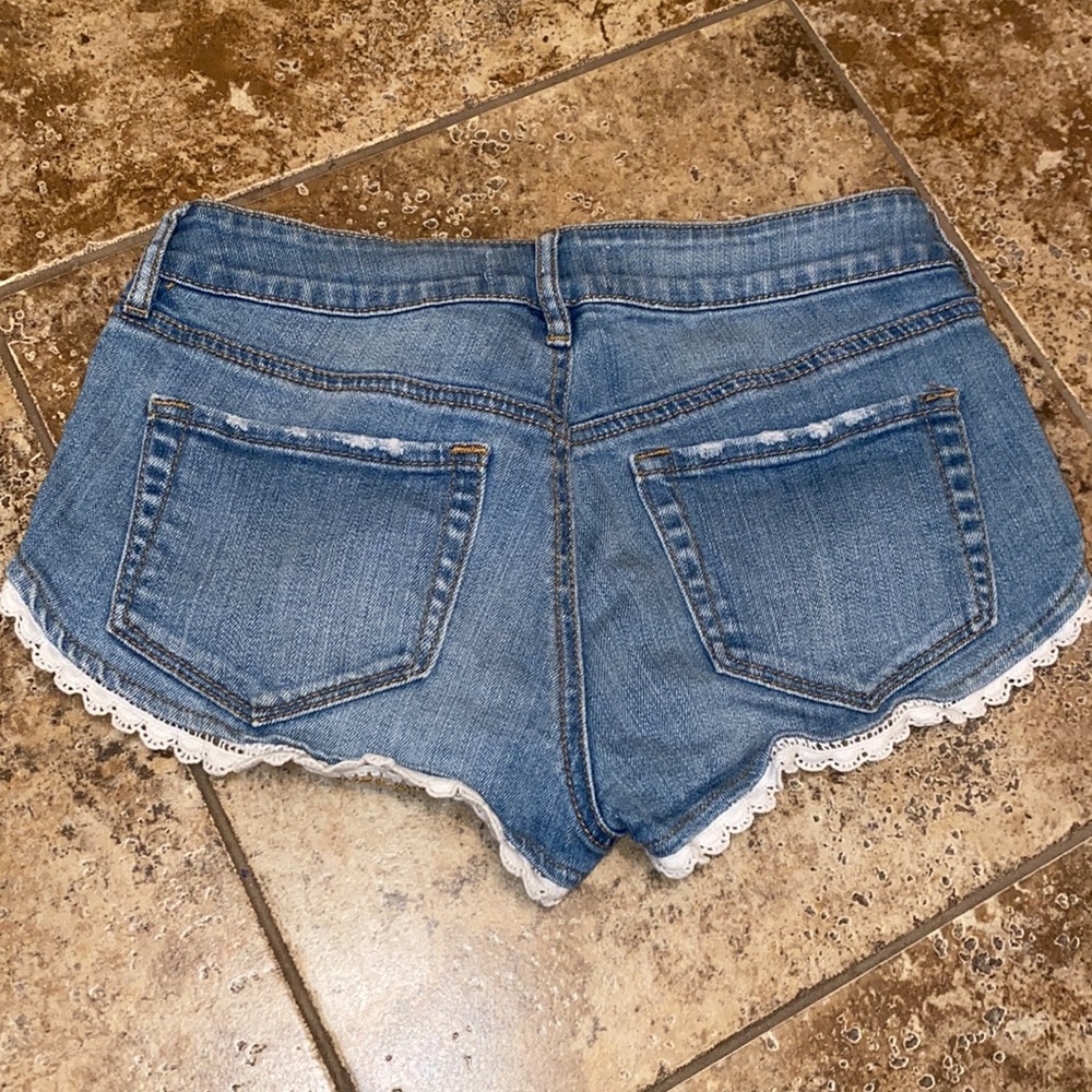 Roxy Lace Jeans Booty Shorts - Picture 3 of 5